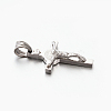 Tarnish Resistant Easter Theme Hot Unisex 201 Stainless Steel Crucifix Cross Pendants X-STAS-F010-24P-2