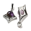 Natural Amethyst Pendants X-G-P517-03P-03-2