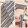 50 Yards Polyester Stripe Ribbons SRIB-WH0011-157C-4