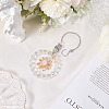 1Pc Flower Glass Car Hanging Decoration HJEW-SP0001-11B-3