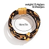 Leopard Print Pattern PU Leather Cord Multi-strand Bracelets for Women XT9904-8
