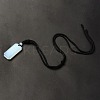 Opalite Rectangle Pendant Necklace with Nylon Cord for Women NJEW-C001-01A-04-4