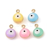 Brass Enamel Pendants KK-Q816-01G-1