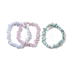 Chips Natural Larimar & Blue Lace Agate & Kunzite Beaded Stretch Bracelets Sets BJEW-JB05332-01-5