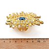 Alloy Rhinestone Open Cuff Rings RJEW-A057-03G-3