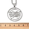 201 Stainless Steel Sigil of Volac/valak Pendant Necklaces NJEW-H065-15P-3