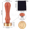1Pc Golden Tone Brass Stamp Head DIY-CA0006-33C-2