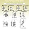 30Pcs 10 Styles Tibetan Style Alloy Pendants FIND-LP0001-60-2