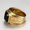 Alloy Rhinestone Finger Rings for Men FS-WG512DB-05-3