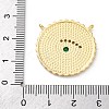 Brass Micro Pave Cubic Zirconia Pendants KK-S510-39G-01-3