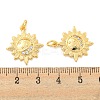 Rack Plating Brass Micro Pave Cubic Zirconia Pendants KK-C059-02G-3