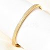 Frosted 304 Stainless Steel Hinged Bangles BJEW-H644-09G-3