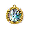 304 Stainless Steel Paua Shell Pendants STAS-OY002-12G-1