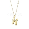 1Pc Initial Letter Brass Pendant Necklaces NJEW-YW0001-24H-1
