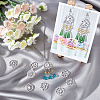 16Pcs 8 Style 304 Stainless Steel Chandelier Component Links GLAA-SC0003-12-4