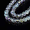 Electroplate Transparent Glass Beads Strands EGLA-N002-15-B03-6