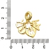 Brass Clear Cubic Zirconia Word FAMILY Heart European Dangle Charms X-KK-C087-14G-3