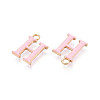 Rack Plating Alloy Enamel Pendants ENAM-T024-53H-G-2