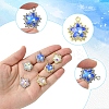 6Pcs 6 Colors Rack Plating Alloy with Rhinestone Pendants FIND-FS0002-54-3