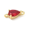 Brass Pave Cubic Zirconia Connector Charms KK-Z120-31G-02-2