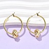 Brass Twist Hoop Earrings for Women EJEW-L297-01A-G-1