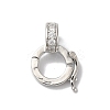 Rack Plating Brass Micro Pave Clear Cubic Zirconia Twister KK-A222-03B-P-1