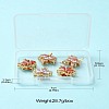 5Pcs 5 Styles Golden Plated Brass Box Clasps KK-CJ0002-22-9