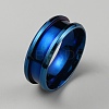 304 Stainless Steel Grooved Finger Ring Settings RJEW-WH0010-08C-BL-1