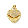 Brass Micro Pave Cubic Zirconia Pendants KK-N254-135C-G-1