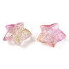 Gradient Color Transparrent Acrylic European Beads OACR-P024-03-01-2