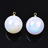 ABS Plastic Imitation Pearl Pendants PACR-T015-05-2