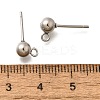 201 Stainless Steel Stud Earring Findings STAS-R156-01P-06-2