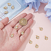 12Pcs Brass Micro Pave Clear Cubic Zirconia Charms ZIRC-HS0001-15-3
