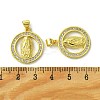Brass Micro Pave Cubic Zirconia Pendants KK-H472-53F-G-3