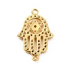 Eco-Friendly Rack Plating Brass Micro Pave Clear Cubic Zirconia Connector Charms KK-F847-05G-2