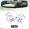 Fur Plush Dice Pendant Decorations HJEW-CN0001-44B-2