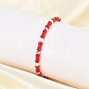 304 Stainless Steel Beaded Bracelets for Women BJEW-M056-08P-02-4