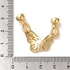 Brass Micro Pave Clear Cubic Zirconia Fold Over Clasps KK-A227-14G-3