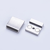 304 Stainless Steel Magnetic Clasps with Glue-in Ends STAS-G163-26P-4