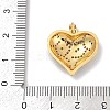 Brass Micro Pave Clear Cubic Zirconia Pendants X-KK-R221-01G-01-3