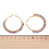 Beaded Hoop Earrings X-EJEW-JE03830-02-4