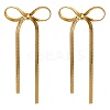 Bowknot 304 Stainless Steel Stud Earrings for Women EJEW-D104-04G-2