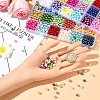 2 Sets 2 Styles DIY Round ABS Plastic Imitation Pearl and Glass Pearl Beads Bracelets Making Kits DIY-YW0012-65-4