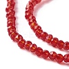Transparent Glass Beads Strands GLAA-C019-01A-30-3