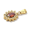 Ion Plating(IP) 304 Stainless Steel Micro Pave Cubic Zirconia Pendants STAS-Z107-05G-04-2