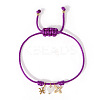 304 Stainless Steel & Brass & Natural Shell Charm Bracelets HP8667-7-1