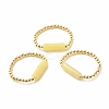 Natural Lemon Jade Column Beaded Finger Ring with Synthetic Hematite RJEW-JR00460-03-1