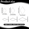 90Pcs 3 Styles 201 Stainless Steel Linking Rings STAS-UN0064-88-2