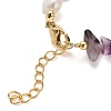 Natural Fluorite Chip Beaded Bracelets for Women BJEW-F478-02E-3