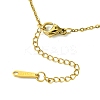 Ion Plating(IP) Rectangle with Initial Letter 304 Stainless Steel Pendant Necklace NJEW-R265-04G-R-4